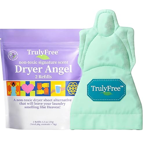 Truly Free Dryer Angel - Natural Dryer Sheet Alt, Non-Toxic Reusable Fabric Softener Booster Sheets, Safe for Babies & Sensitive Skin, Laundry