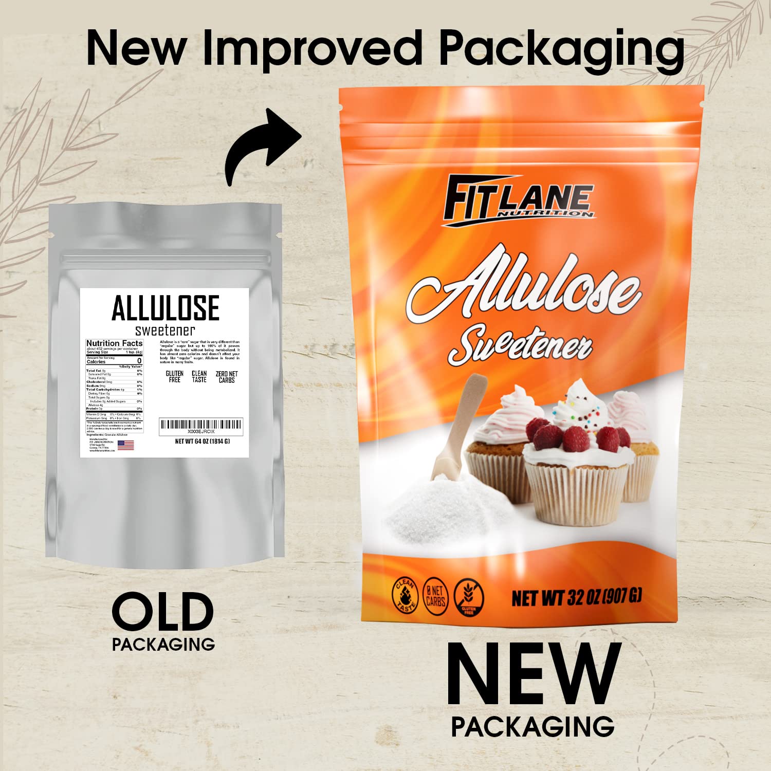 Allulose Sweetener 2 LBS - Pure Low Calorie Zero Net Carb Powder - Natural Keto Sugar Substitute With No Aftertaste - Perfect for Baking