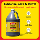 Bragg Liquid Aminos All-Purpose Seasoning - 128 fl oz - Gluten-Free Soy Sauce Alternative - Perfect for Stir-Fries and Cooking at Home