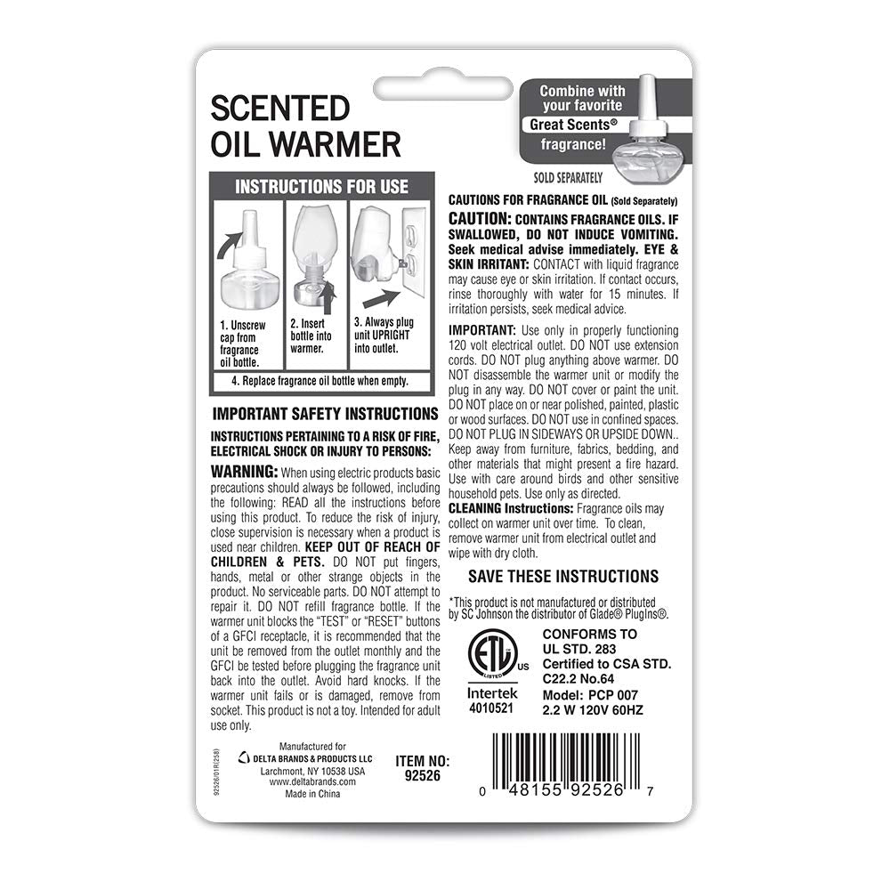 Powerhouse® 92526-7 Scented Oil Warmer Plug In (Pack of 12)