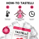 Tastelli Konjac Jelly Variety Pack (18 Pouches) - 1000 mg Collagen + Vitamin C + Antioxidants - 10 Calories, Vegan, Zero Sugar - Healthy Drinkable