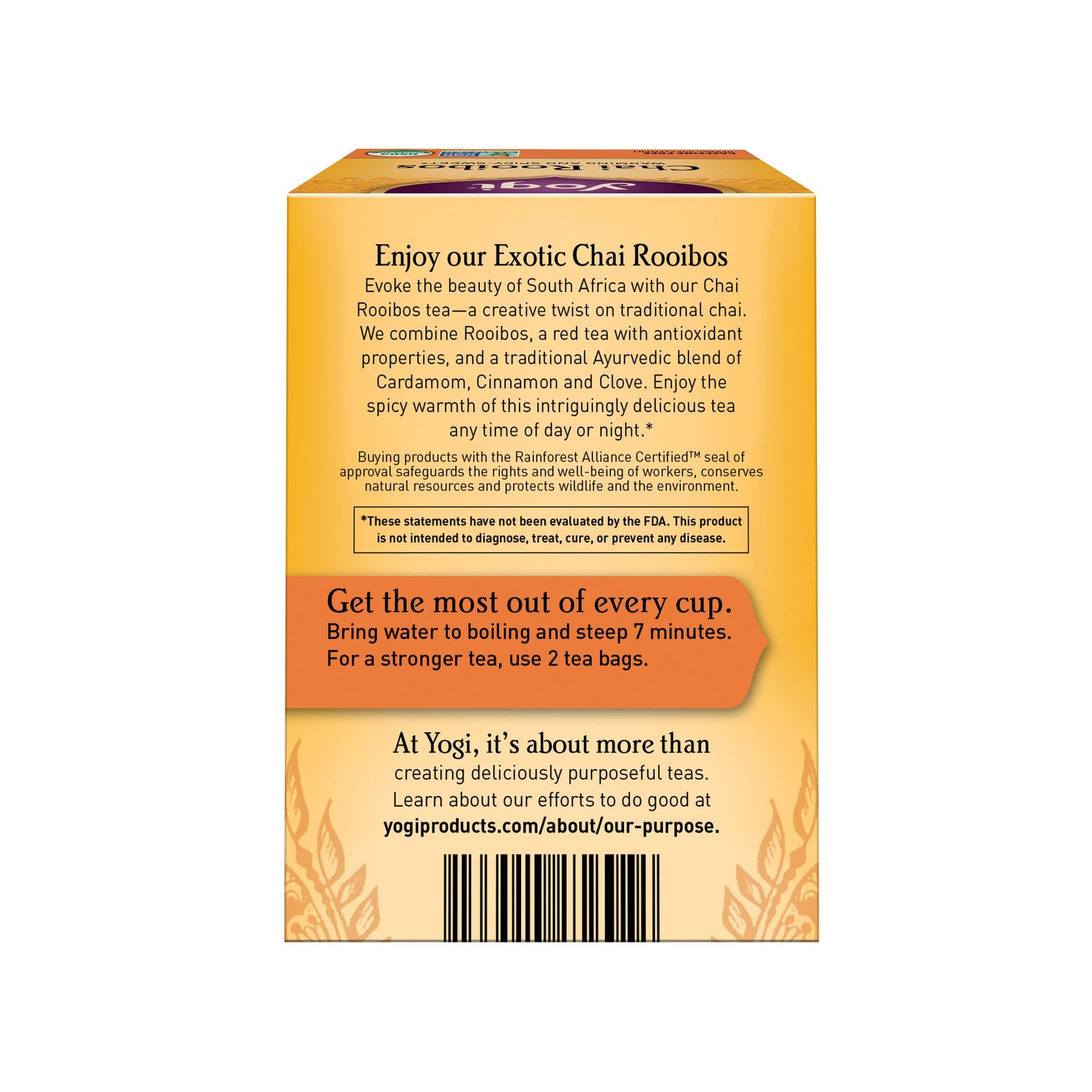 Yogi Tea, Chai Rooibos, 16 Count, Packaging May Vary