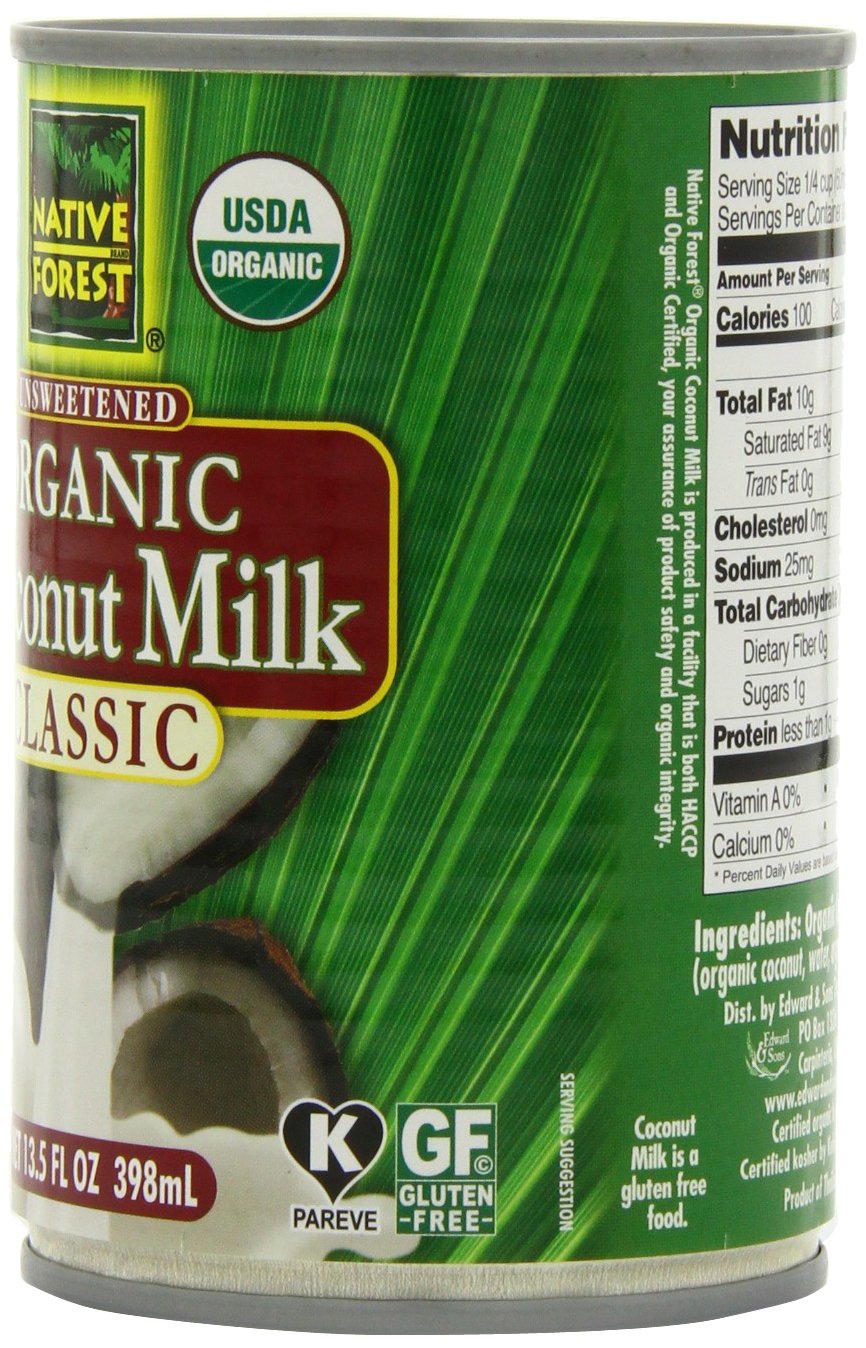 Native Forest Coconut Milk, Organic Unsweetened, 13.5-Ounce (Pack of 6)