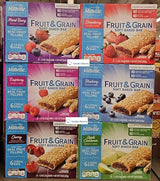 Millville Fruit & Grain Soft Baked Bar 6 Flavors Mixed Berry, Raspberry, Cherry, Strawberry, Blueberry, Apple Cinnamon, 6 Cereal Bars, 7.8oz 222g (Six