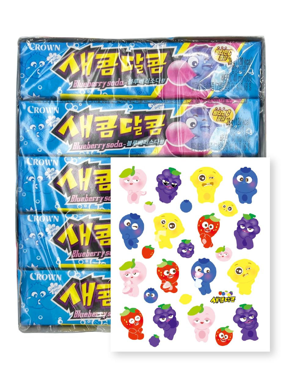 Crown Sweet and Sour Candy Blueberry Soda Flavor 435g (29g X 15ea)
