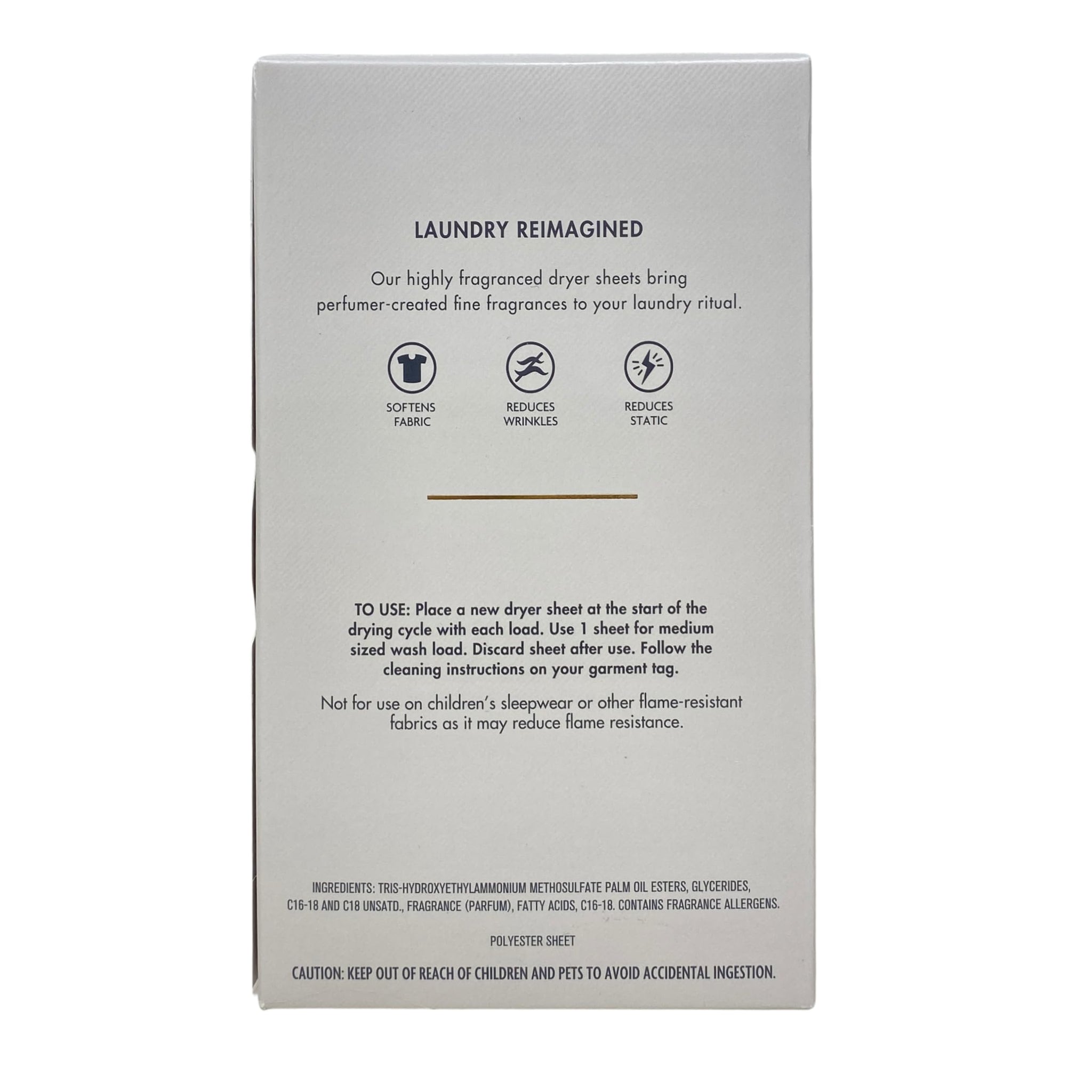 Bath & Body Works Coconut Linen Fabric Care Dryer Sheets - Box of 40 sheets - with a Peach Gardenia Sample Soap