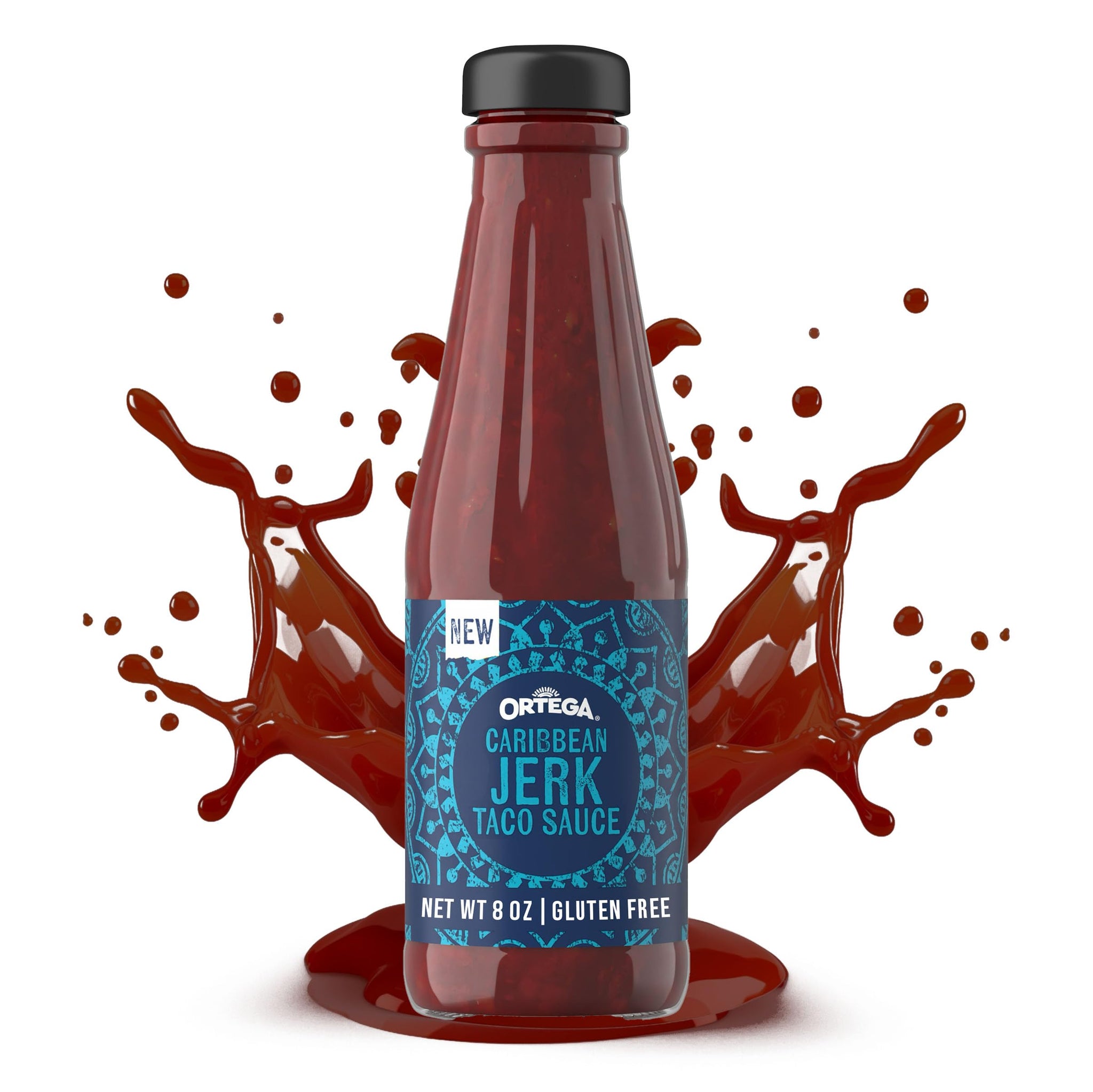 Ortega Caribbean Jerk Taco Sauce, Sweet and Spicy Sauce and Marinade, 8 Ounce