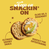 Back to Nature Rosemary & Olive Oil Stoneground Wheat Crackers, Non-GMO, Plant-Based Snack Cracker, Made with Whole Grains & Flax Seed, 5oz Box