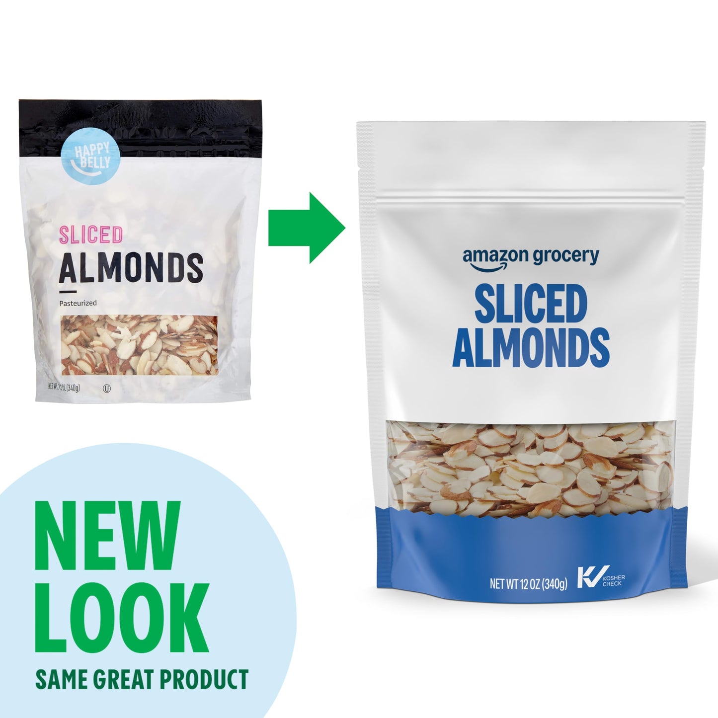 Amazon Grocery, Sliced Almonds, 12 Oz (Previously Happy Belly, Packaging May Vary)