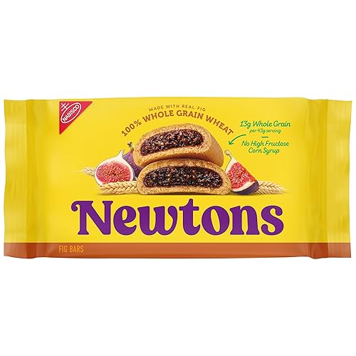 NEWTONS 100% Whole Grain Wheat Soft Baked Real Fruit Fig Bars, Fig Cookies, 10 oz