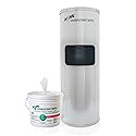 Monk Wipes Disinfecting Wipes Starter Pack W/Stainless Steel Stand Gym Disinfecting Wipes Dispenser & Refill Bucket (800 Count) (99908003005)