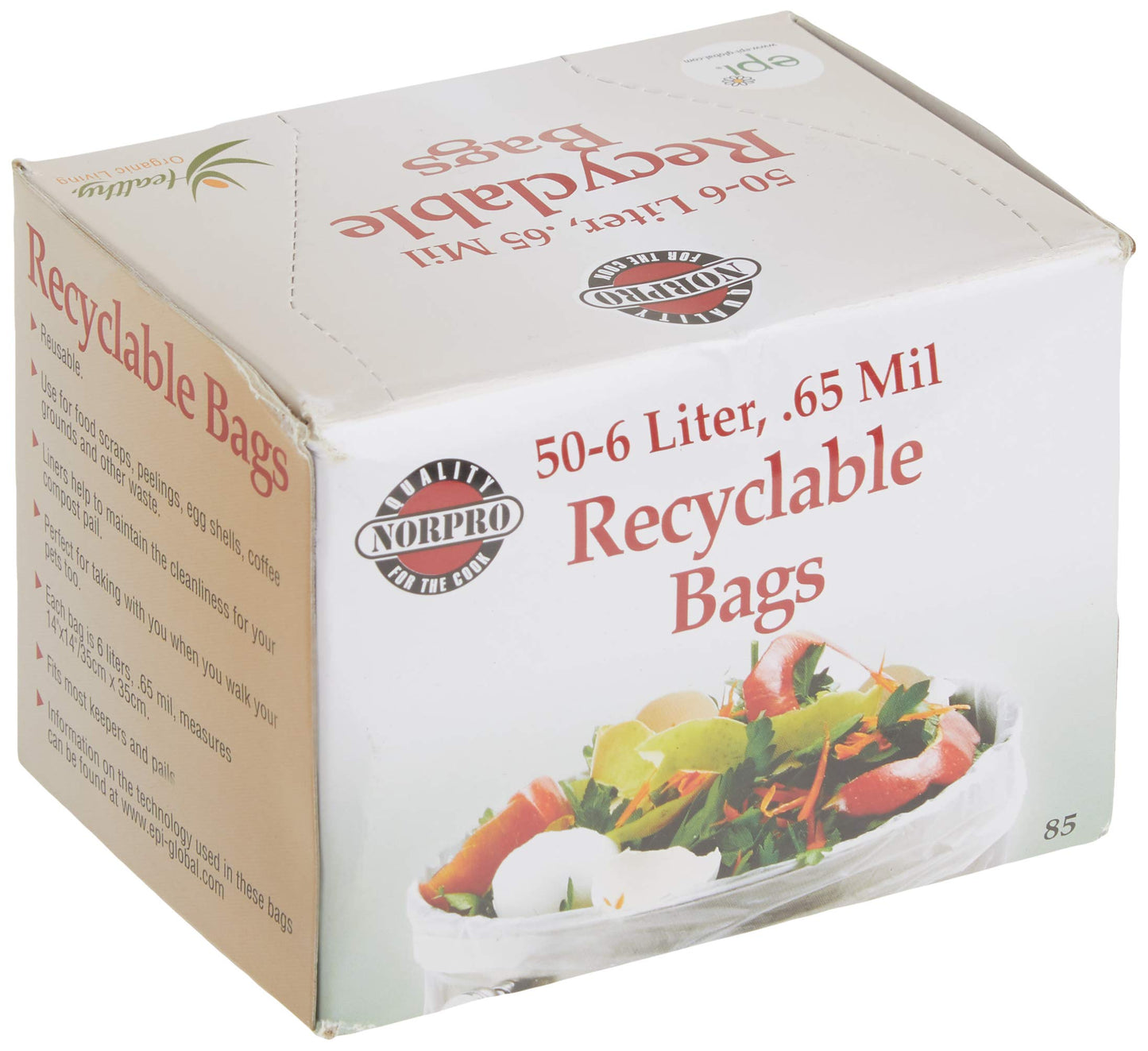 Norpro Recyclable Bags, 50 Pieces , 14in/35.5cm x 16in/40.5cm