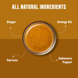 Hook & Arrow Habanero Orange Ginger Hot Sauce - Award Winning Spicy Habanero Pepper Sauce - Low Sodium, Gluten-Free, Vegan, Paleo, Low Sugar (5 fl oz