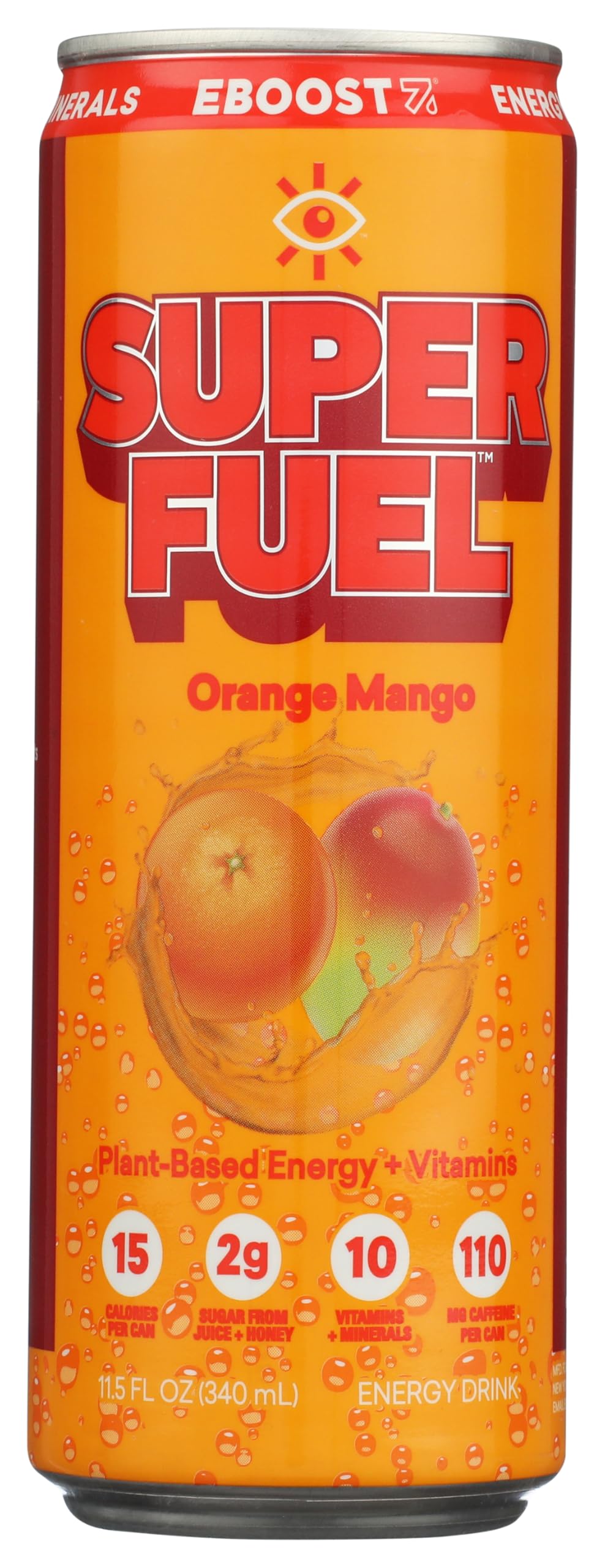 Eboost Natural Nootropic Vitamin Keto Super Fuel Energy Drink 12 Fl oz (Orange Mango)