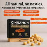 Cinnamon Remineralizing Gum with Nano Hydroxyapatite, Sugar-Free Xylitol and Tree Sap Blend for Daily Oral Freshness, Chewing Gum for Advanced Enamel