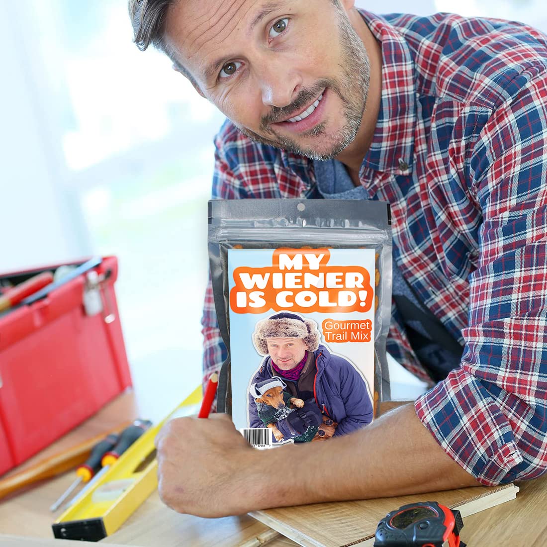 My Wiener is Cold Trail Mix - Funny Stocking Stuffers for Men - Wiener Dog Lovers Gifts - Unique White Elephant - Men Gag Gifts Christmas Adult