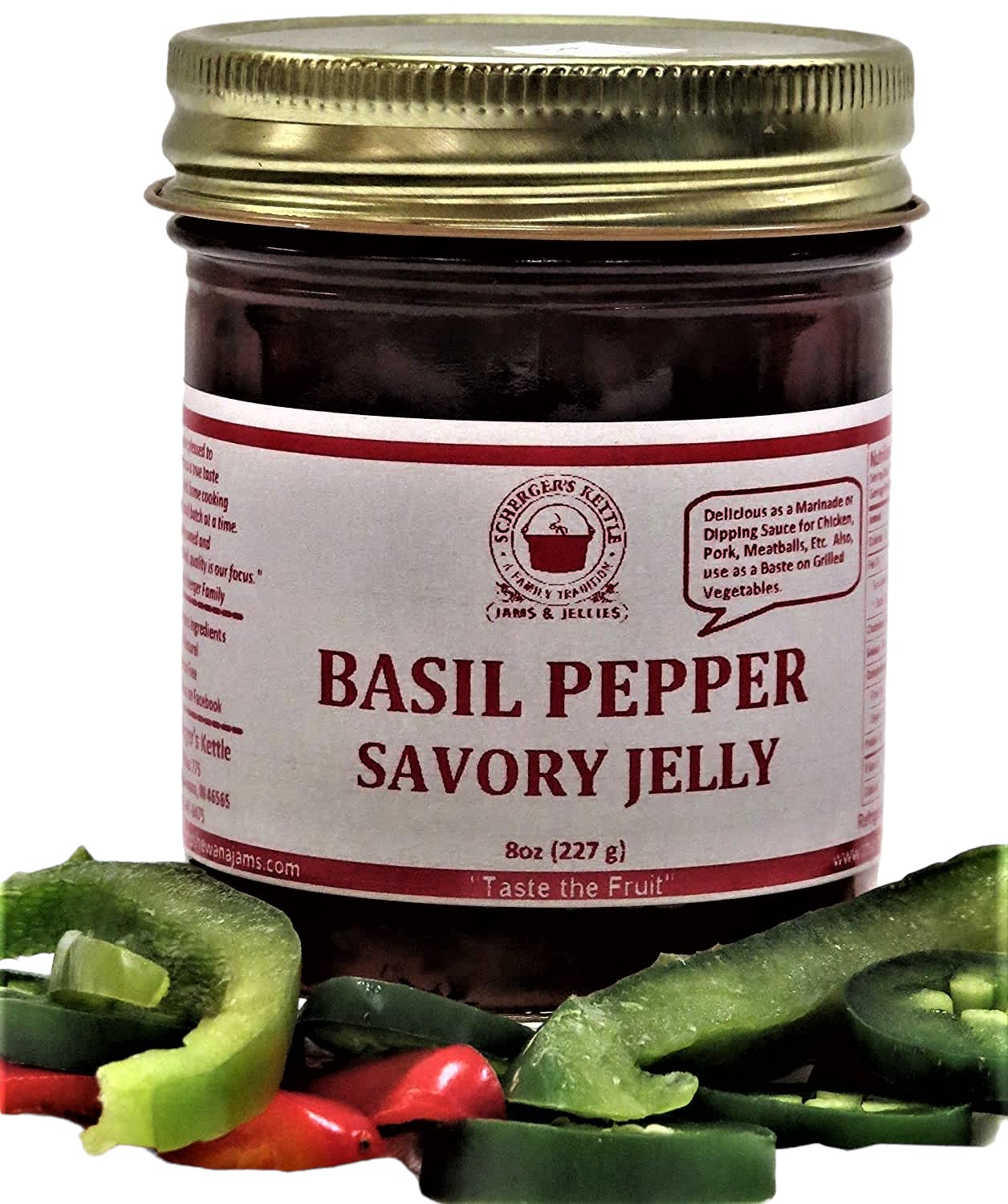 Basil Pepper Savory Jelly, 8 oz
