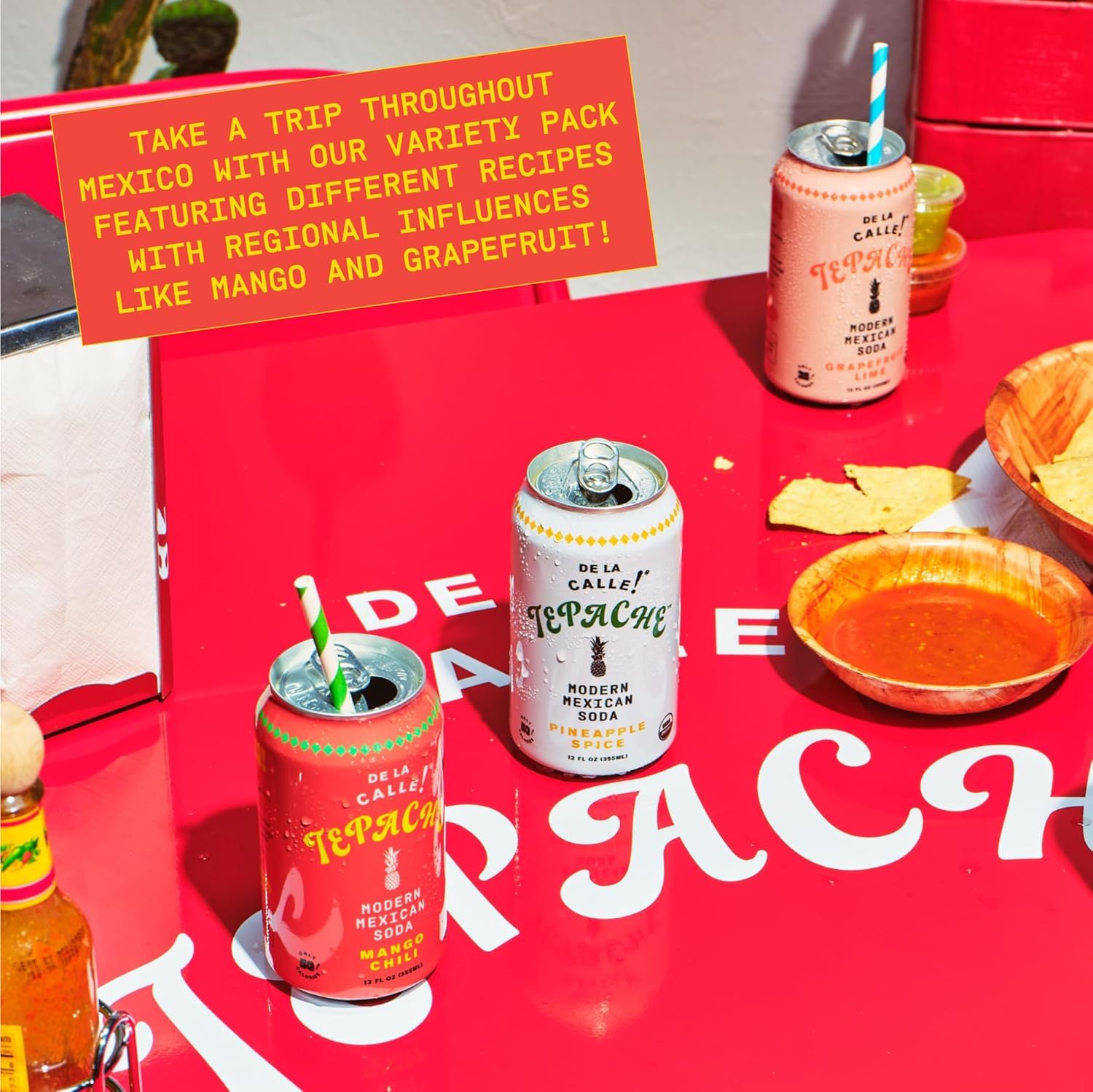 De La Calle Tepache - Core Variety Pack - Modern Mexican Soda - Craft Fermented Pineapple Sparkling Beverage - Certified Organic, Non-Alcoholic
