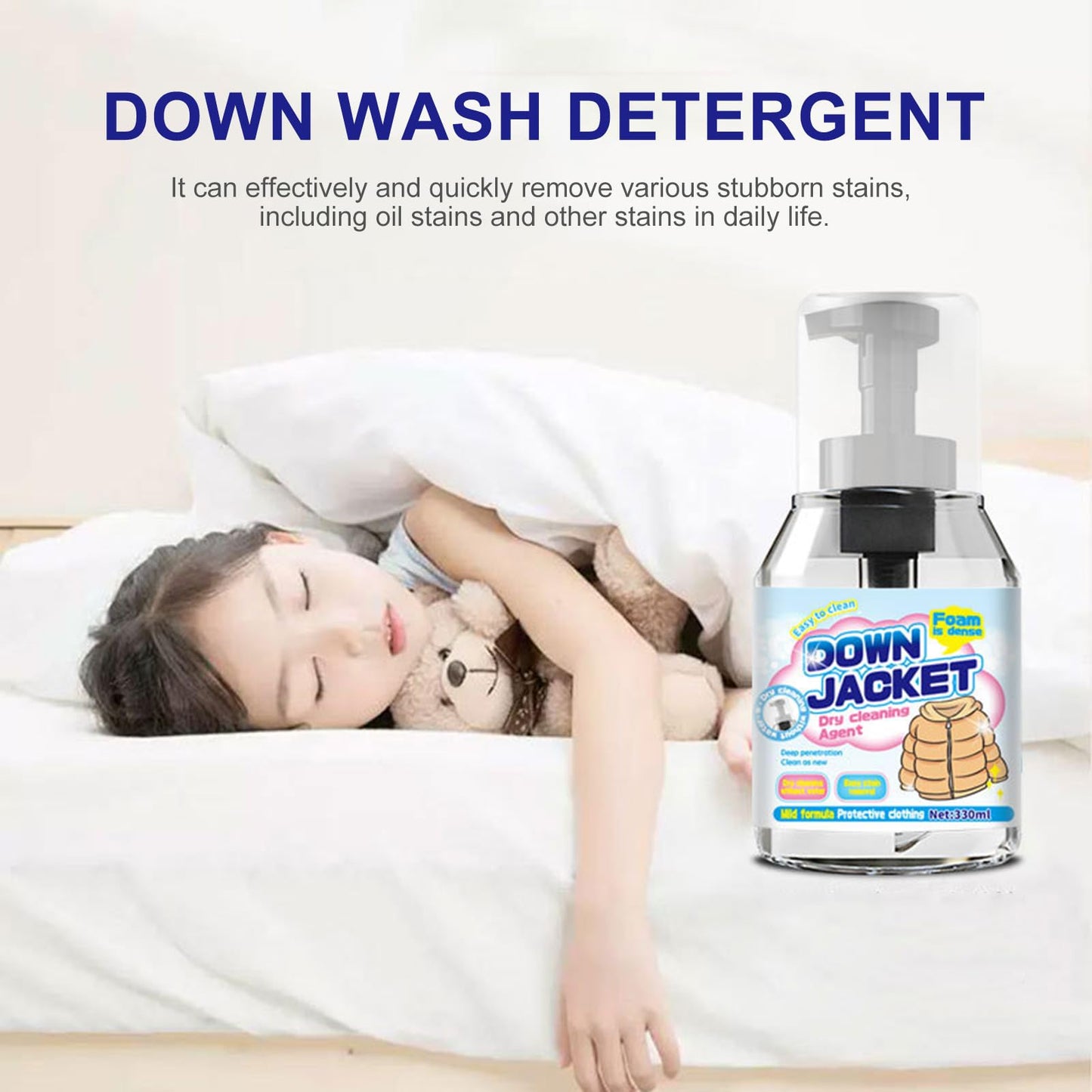 Stain Remover, Performance Stain & Stink Remover, Down Jacket Cleaning Foam, Wash-Free Agent for Down Jacket, Eco-Friendly Stain Remover, Clothes