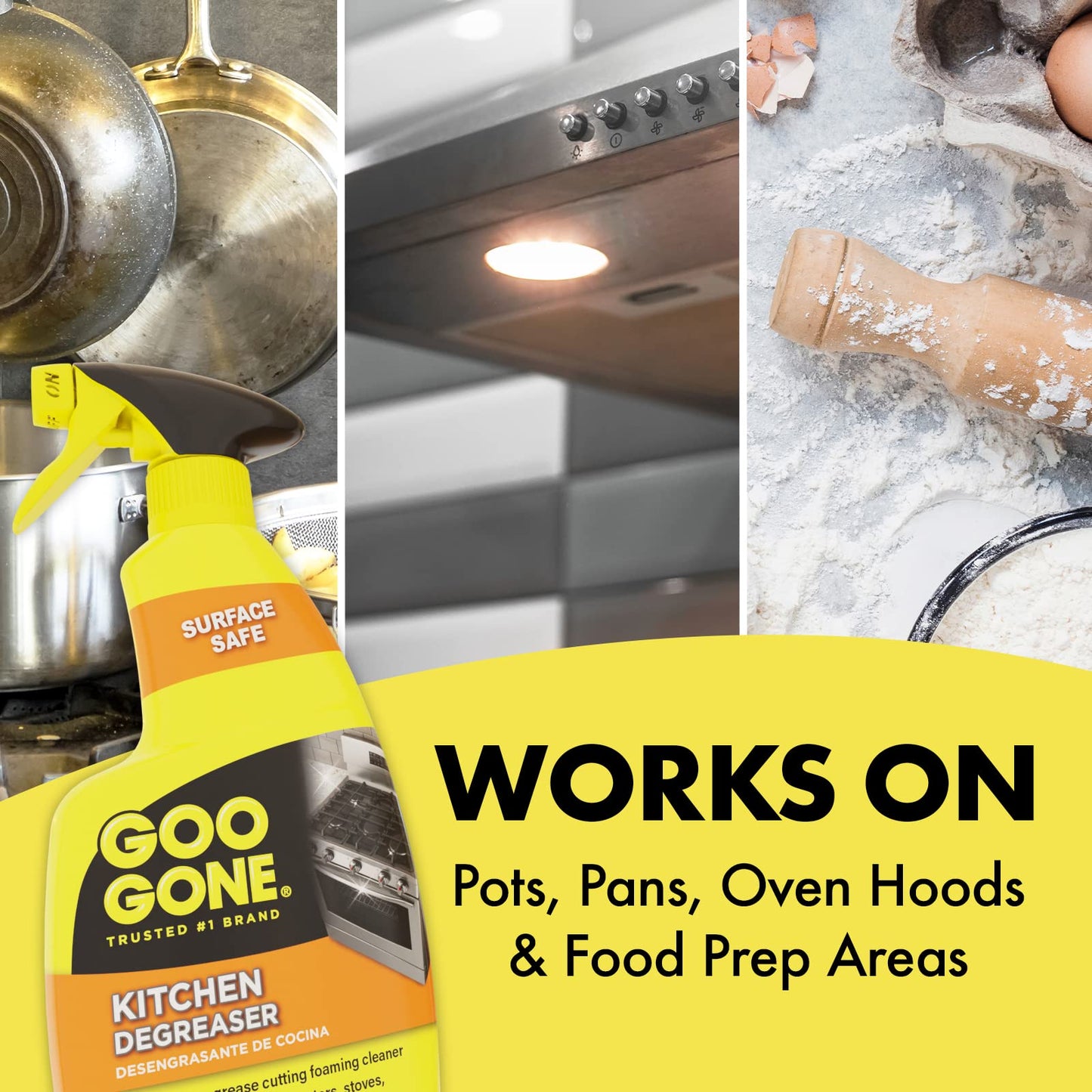 Goo Gone Degreaser - Removes Kitchen Grease, Grime and Baked-on Food - 14 Fl. Oz. - 2047