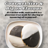 Best Cookies 5" Black and White Cookies New York Style - 24 Gourmet Vanilla Cookies Individually Wrapped, Kosher Certified, Fresh Bakery Snack