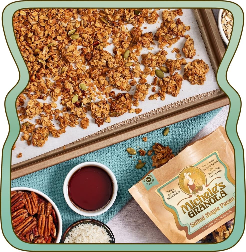 Michele's Granola Salted Maple Pecan, Handmade, Whole Grain, Vegan, Gluten-Free & Non-GMO, 36oz Resealable Bag