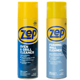 Zep Heavy-Duty Oven and Grill Cleaner 19 oz (1 Unit) and Foaming Wall Cleaner 18 oz (1 Unit) ECBD001 - Professional Grade Foaming Spray Cleaners