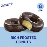 Entenmann's Rich Frosted Donuts, 8 count, (1.88 oz each), Chocolate Dipped Donuts, 15 oz Box