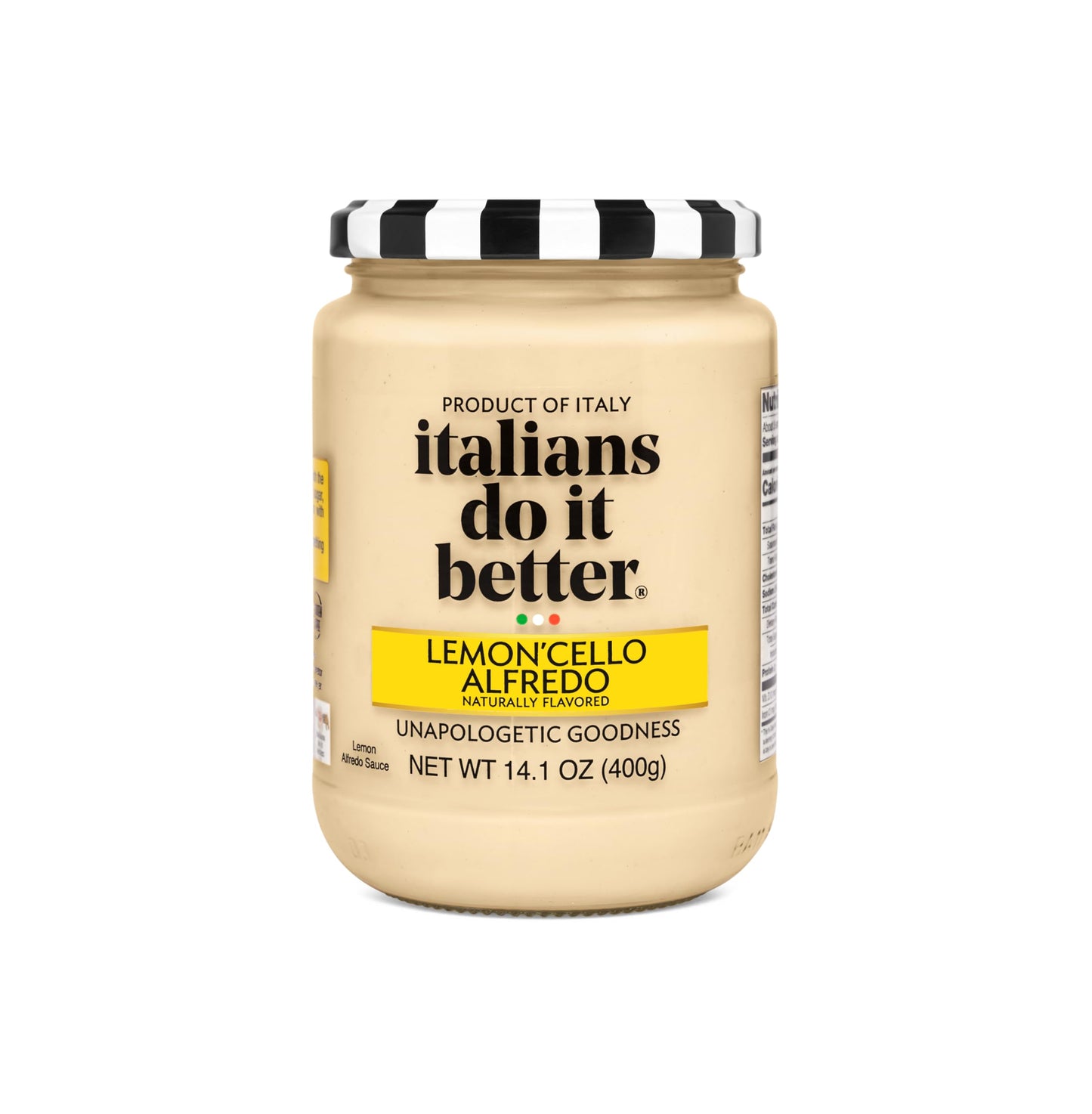 Italians Do It Better Lemon'cello Lemon Alfredo Sauce - Creamy Italian Alfredo with Sorrento Lemon IGP, Parmigiano Cheese & Olive Oil - No Sugar