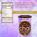 Orca Spice Reduced Calorie Chai Tea Latte Mix, 11.9 Oz, Black Tea, Organic Spices, Sugar Free, Dairy Free, Serve Hot or Cold, Just Add Water or Milk