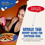 Racha Organics Mild Sriracha Hot Sauce - USDA Organic Sriracha Sauce Made with Estate-Grown Thai Chili Peppers - Low-Sugar, Non-GMO, Gluten Free, Keto