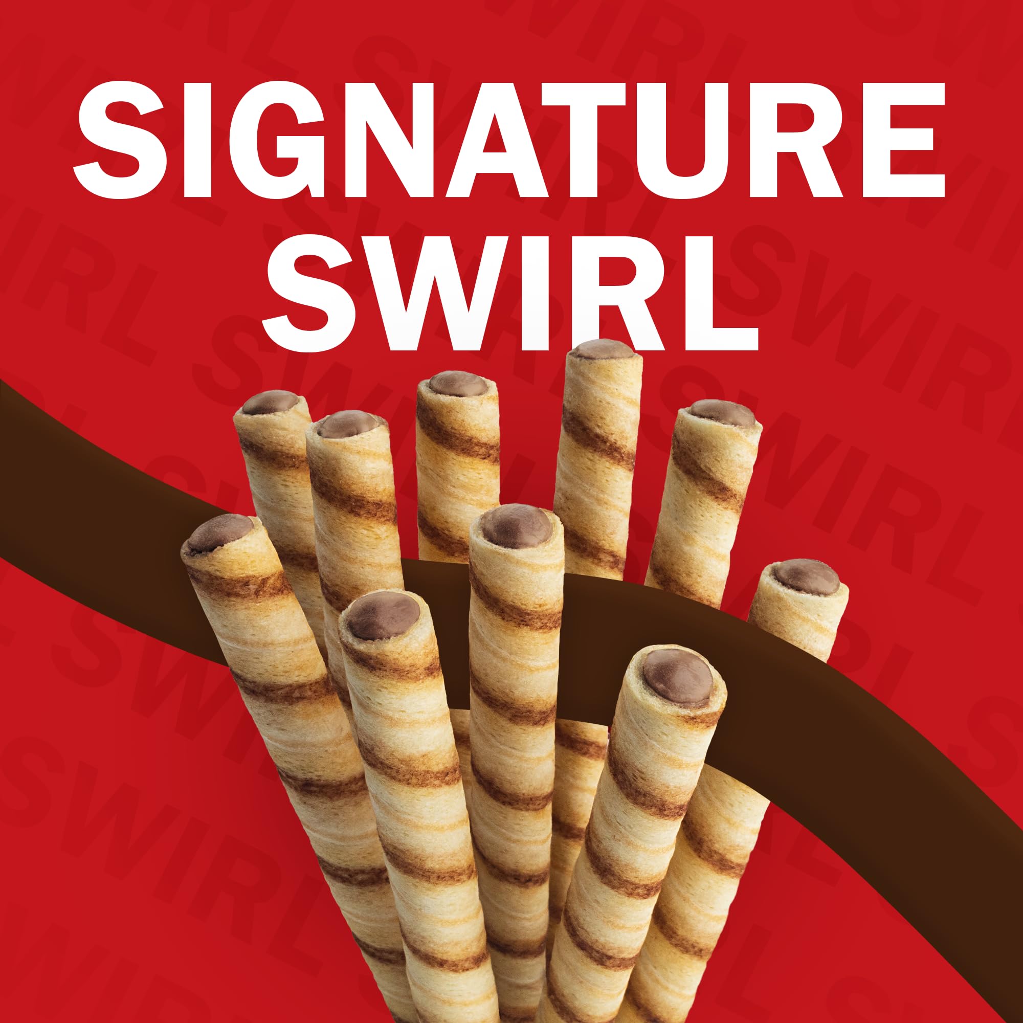 Pirouline Rolled Wafers - Chocolate Hazelnut - Rolled Wafer Sticks Bundled with Serving Tongs, Crème Filled Wafers for Coffee, Tea, Ice Cream, Snacks