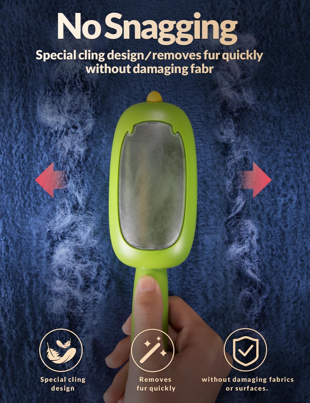 Washable Sticky Roller, Reusable Lint Roller, Washable Pet Hair Removal Tool for Clothes, Pet Hair Remover,Furniture for Cats and Dogs FurIdeal