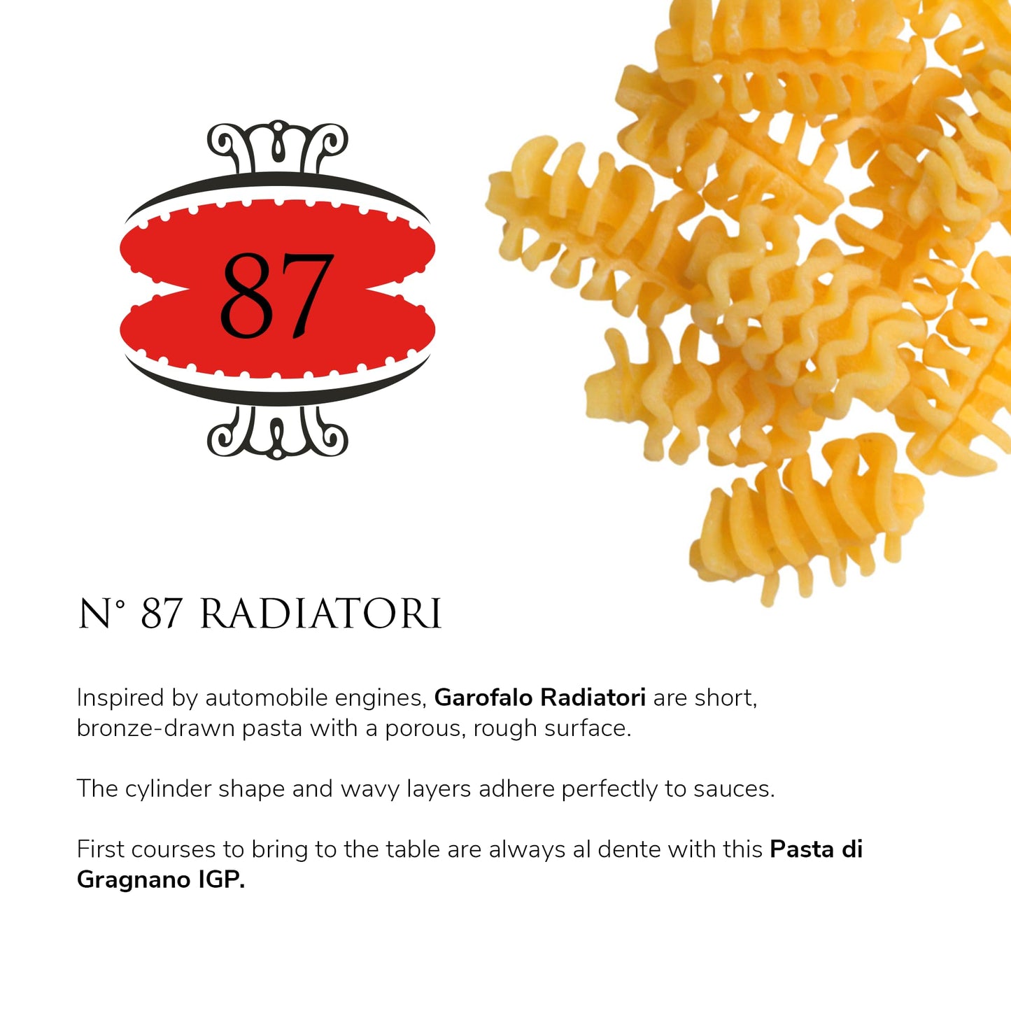 Garofalo - Premium Durum Wheat Semolina Radiatori Pasta Italian Made, Bronze-Drawn, Al-Dente, One-Ingredient Pasta (2 pack)