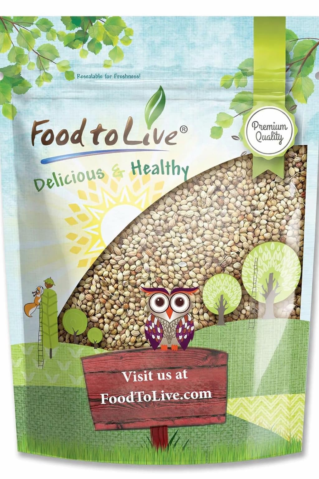 Food to Live Whole Coriander Seeds, 8 Ounces - Dried Cilantro Seeds, Vegan, Kosher, Bulk. Rich in Antioxidants. Perfect for Spice Blends, Homemade