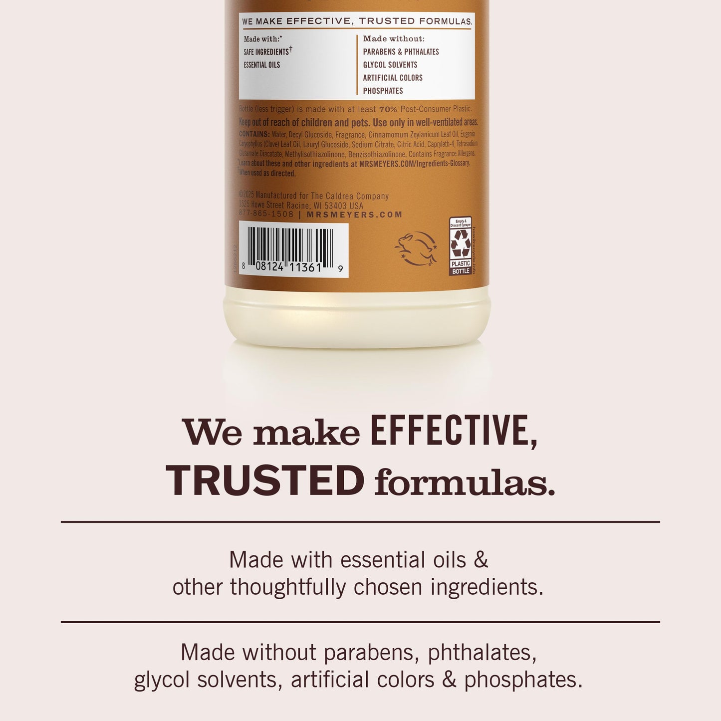 MRS. MEYER'S CLEAN DAY Multi-Surface Everyday Cleaner, Acorn Spice Scent, 16 Fl Oz Bottle