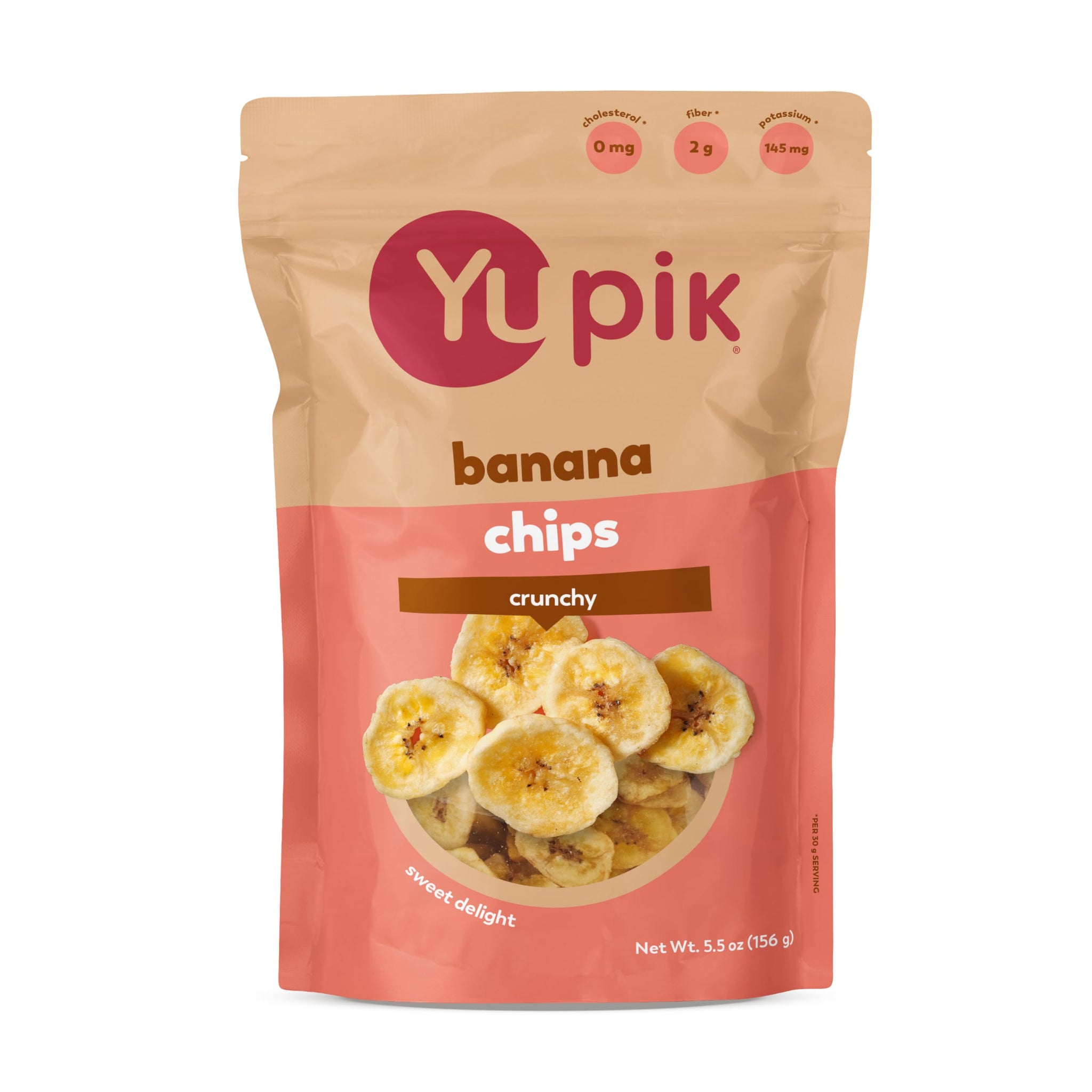 Yupik Sweetened Banana Chips, 5.5 Oz, Gluten-Free, Kosher, Dried Fruits, Sweet Crunchy Snacks, Lightly Sweetened Dried Banana Slices, Healthy Snacks