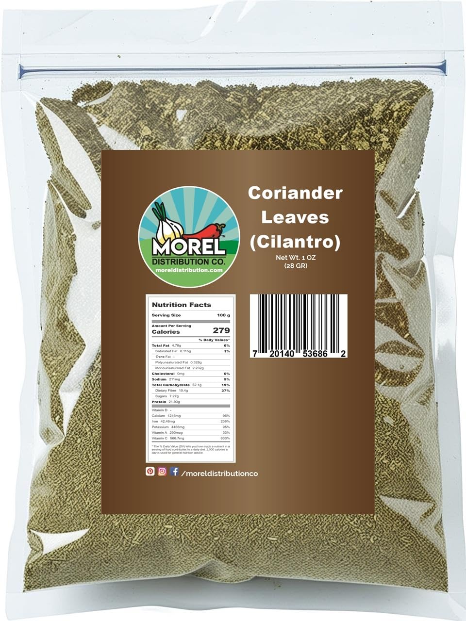 Coriander Leaves. Cilantro Leaf, Cut and Sifted. 1 oz, 4 oz, and 1 Lb. (1 OZ)