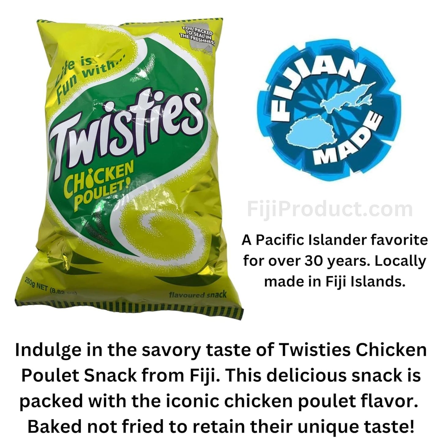 FIJI Combo Snacks - Cheese Bongo, Chicken Bongo, Cheese Twisties, Chicken Twisties, UFO'S, Bottled Water (Value Pack Of 10) Favorite Snack Of The