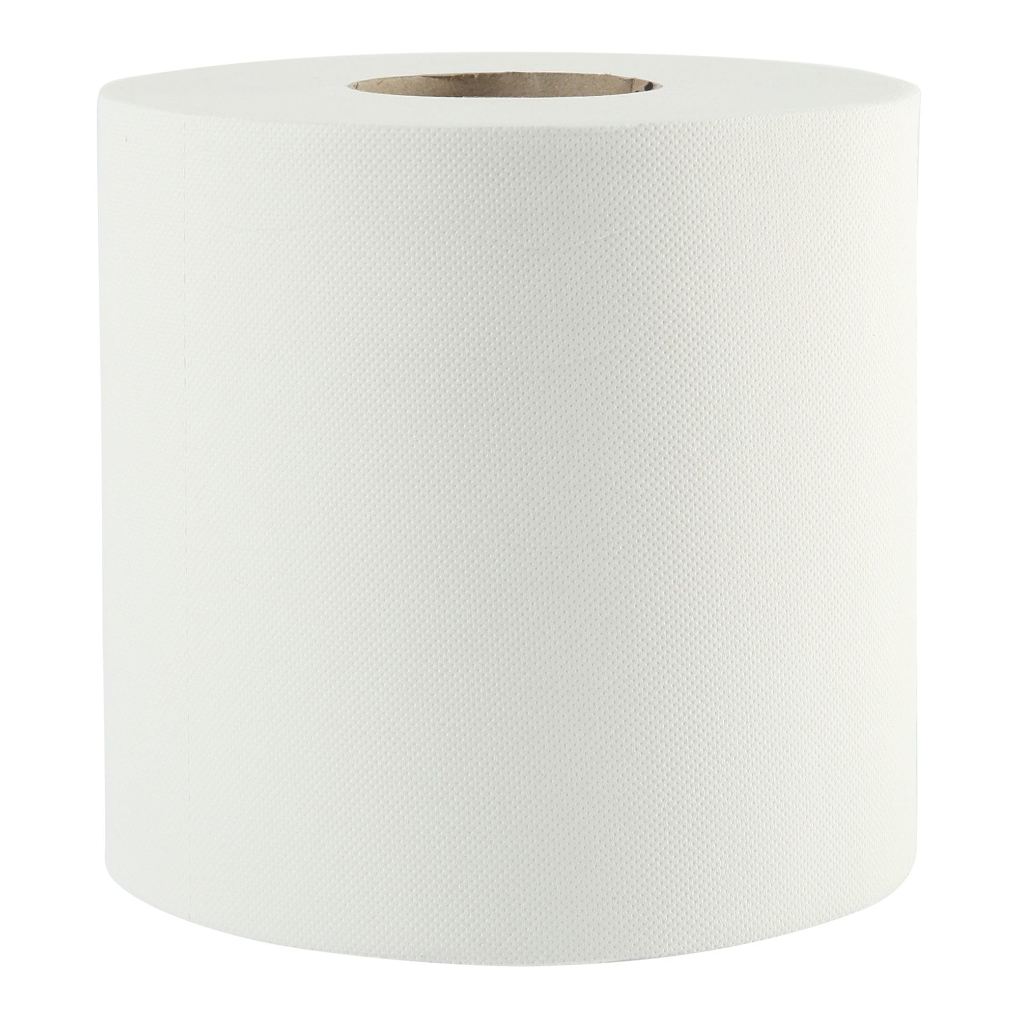 Boardwalk Bathroom Center-Pull Disposable Hand Paper Towel Roll, 2-Ply, 7.6 x 8.9, 600/Roll, 6/Carton, White