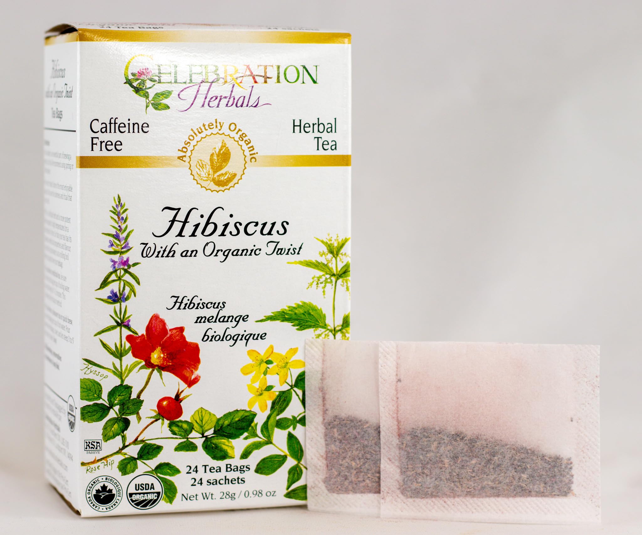 CELEBRATION HERBALS Hibiscus Organic Twist 24 Bag, 0.02 Pound