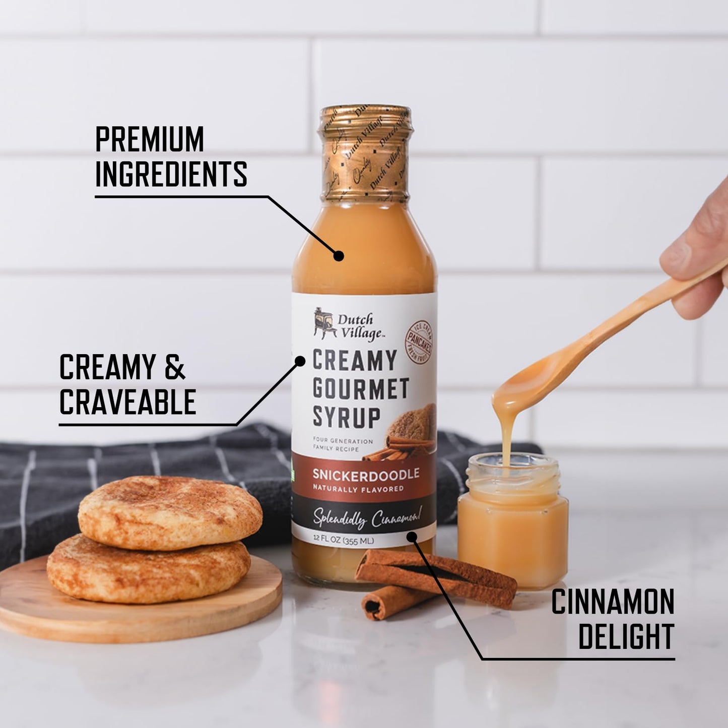Creamy Gourmet Breakfast & Dessert Syrup | Organic Ingredients - Clean Label | No Preservatives, Artificial Flavors, or Corn Syrup | Gluten-Free |