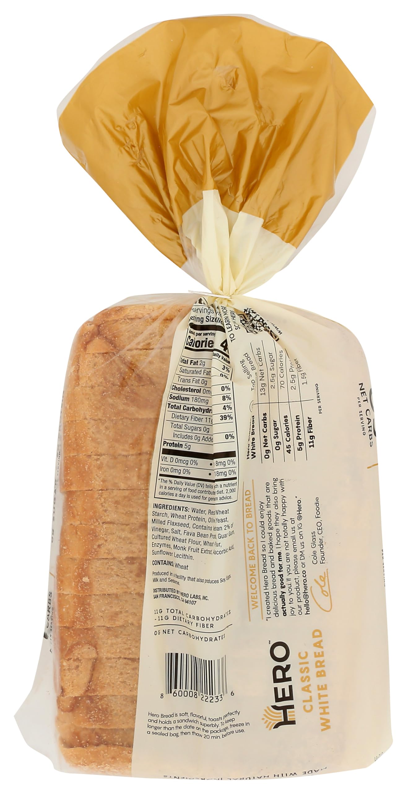 Hero Bread Classic White Bread, 15.9 OZ