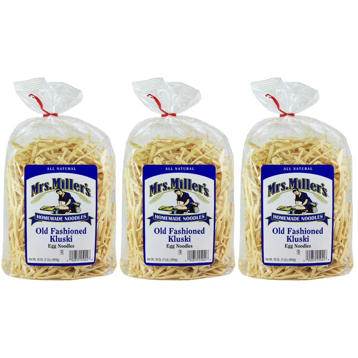 Homemade Old Fashioned Egg Noodles, Kluski, 16 OZ (Pack of 3)