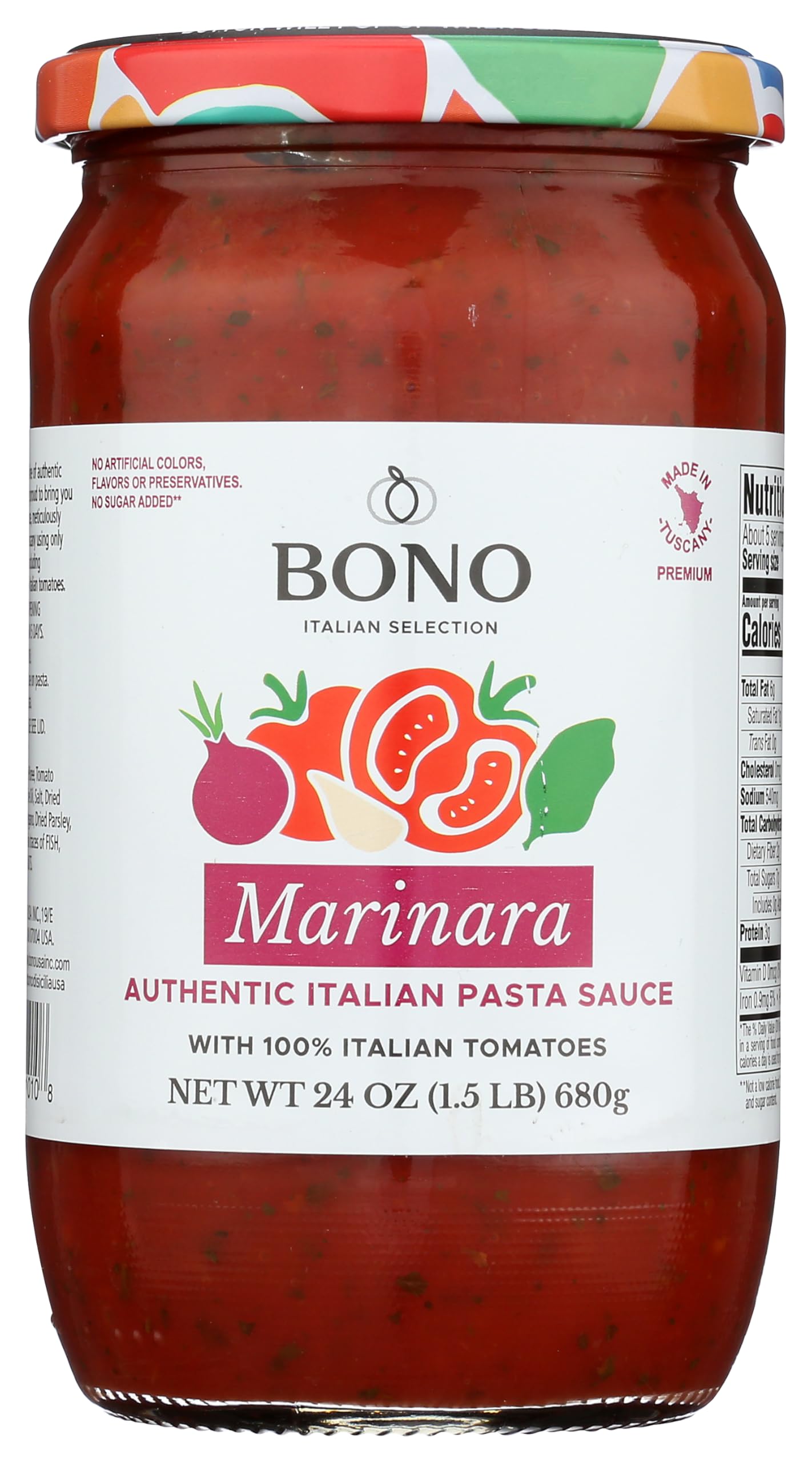 Bono Marinara Sauce 24 oz Jar 2/Pack Product of Sicily