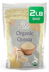 Jiva Organic White Whole Grain Quinoa 2 Pound Vacuum Sealed Bag - Ready to cook, Grown in India
