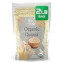 Jiva Organic White Whole Grain Quinoa 2 Pound Vacuum Sealed Bag - Ready to cook, Grown in India