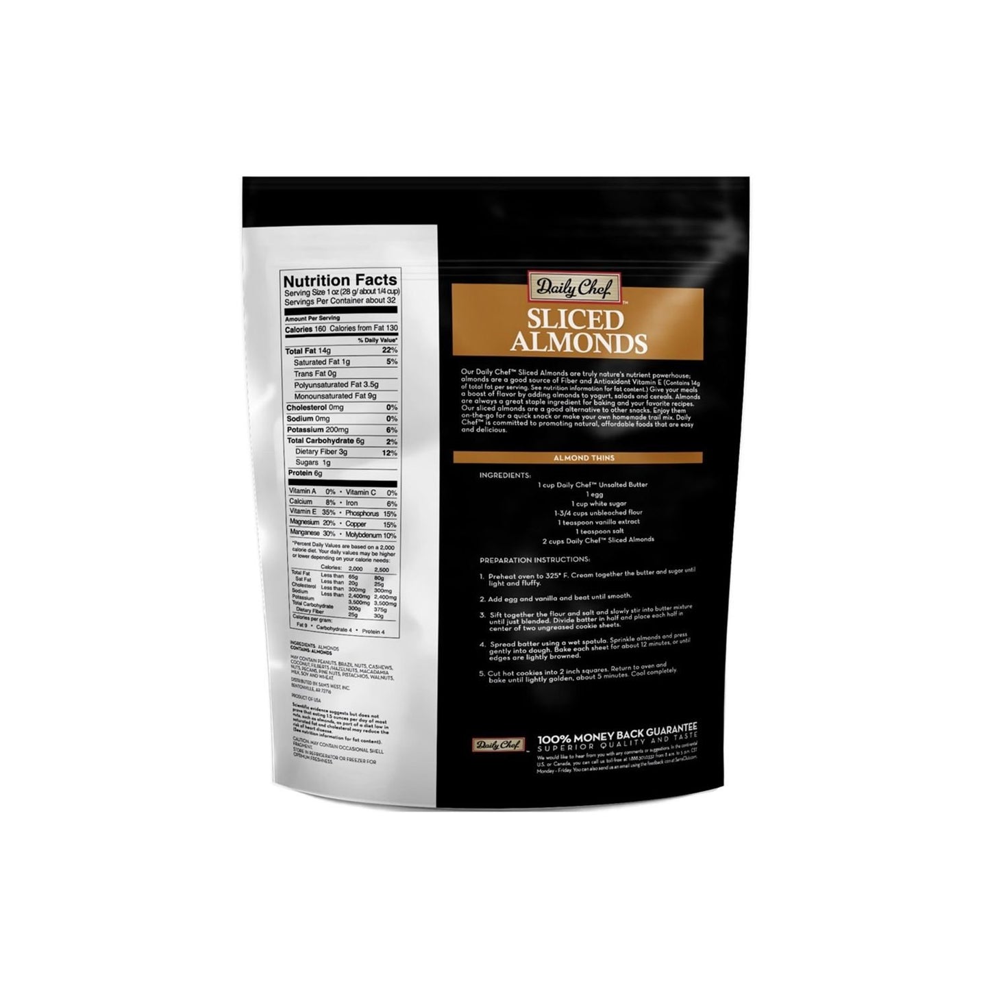 Member's Mark Natural Sliced California Almonds, 32 Ounce