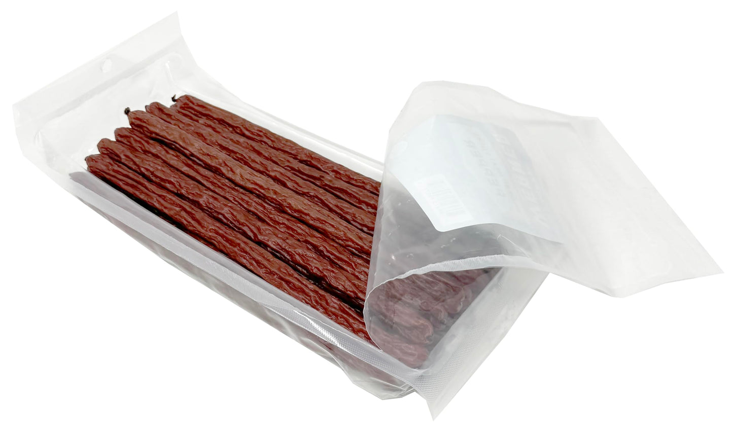 Werner Pepper Smoked Meat Sticks - 20 Pork and Beef Sticks Bulk Pepper Meat Snacks 14 Ounce (20 Individual Sticks, 9" Sticks)