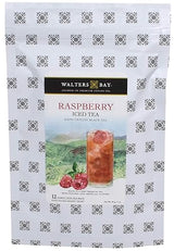 Walters Bay Raspberry Iced Tea, 12 Count, Quart Sized Tea Bags, Ceylon Black Tea, Unsweetened, 100% Hand Plucked, Delicious Raspberry Tart Flavor, Sri